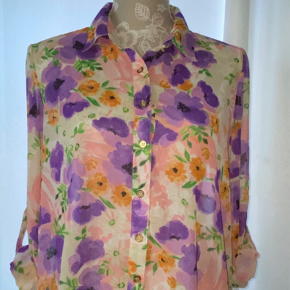 Multicolored Collar Blouse